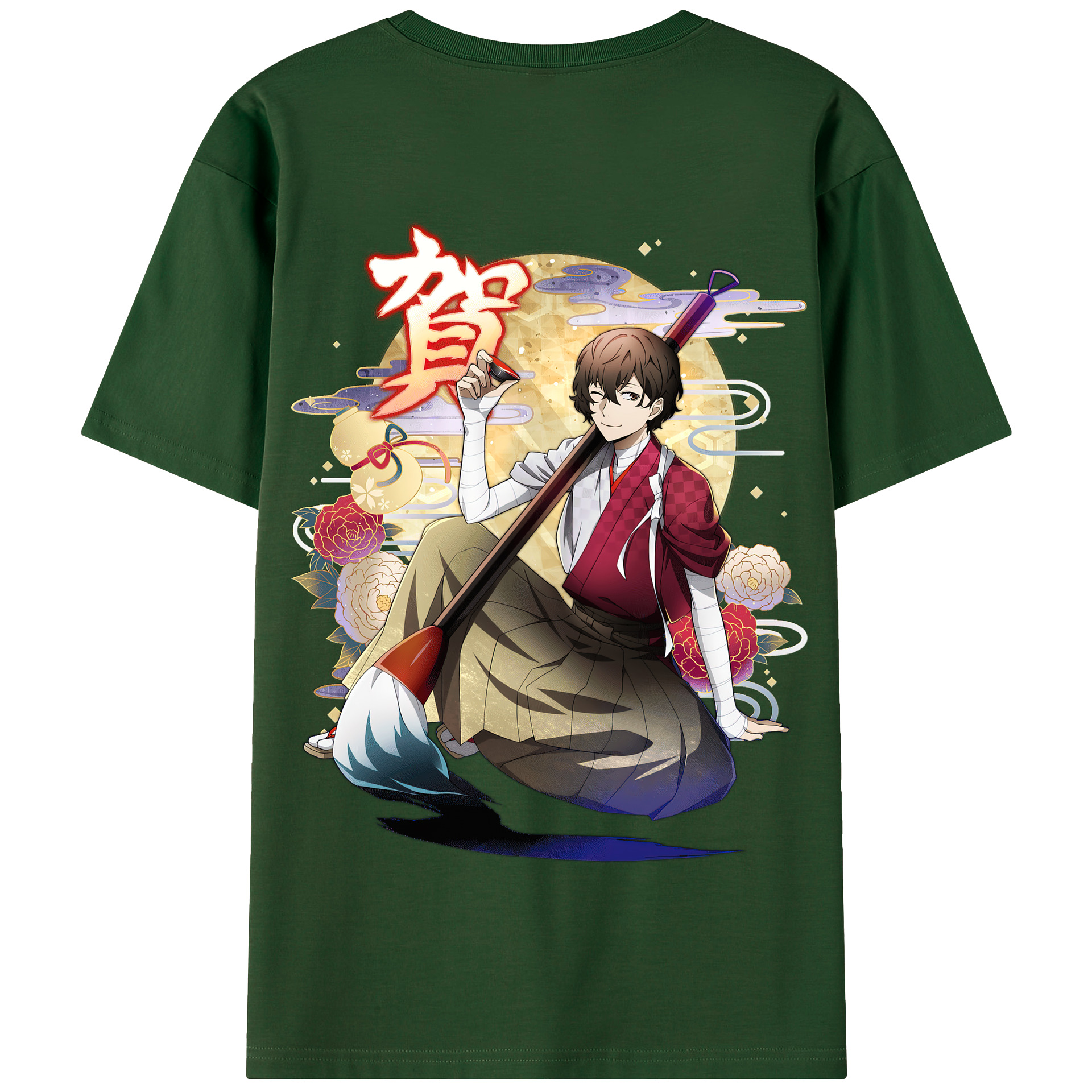 （画像用） 文豪ストレイドッグス Bungo Stray Dogs 綿100％半袖Tシャツ（背面プリント）